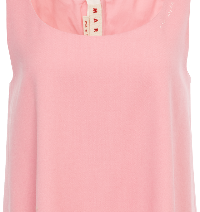 Image 3 of 3 - PINK - MARNI Tank Dress featuring scoop neck, sleeveless, loose fit and back zip closure.   
