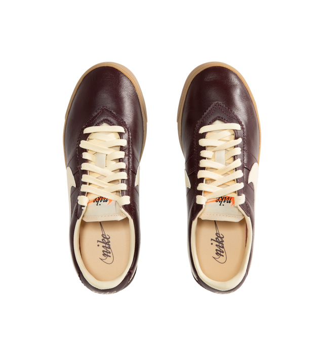 Image 5 of 5 - BROWN - NIKE Astrograbber Leather Sneaker featuring leather upper that softens and gains vintage character with wear, rubber waffle outsole, low-cut silhouette, padded collar and foam midsole. 