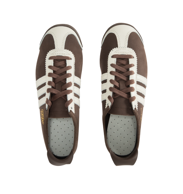 Image 5 of 5 - BROWN - ADIDAS Italia  60S Sneaker featuring regular fit, lace closure, leather upper, leather lining, rubber outsole, signature archive gold 'adidas Italia' branding and deconstructed lining effect. 