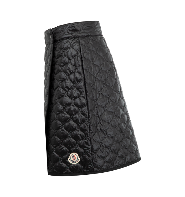 Image 3 of 3 - BLACK - MONCLER Square-Quilted Padded Mini Skirt featuring longue saison lining, padded and snap button closure. 100% polyamide/nylon. Padding: 100% polyester. 
