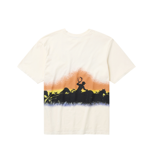 Image 2 of 3 - WHITE - ONE OF THESE DAYS Driftin Back T-Shirt featuring vintage wash, pre-shrunk, short sleeves, crew neck and graphic on front. 100% cotton.  