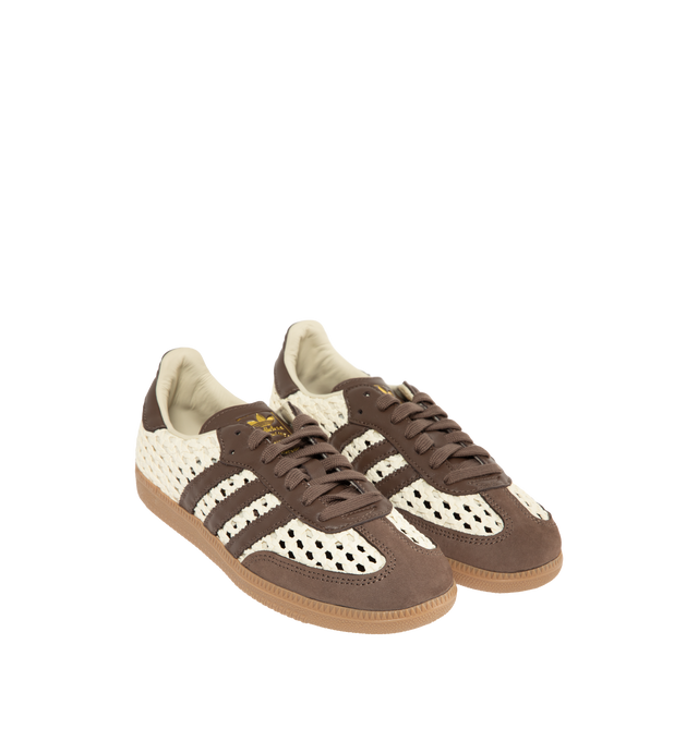 Image 2 of 5 - NEUTRAL - ADIDAS Samba OG Sneaker featuring regular fit, laces, leather and synthetic upper, leather sockliner and rubber outsole. 