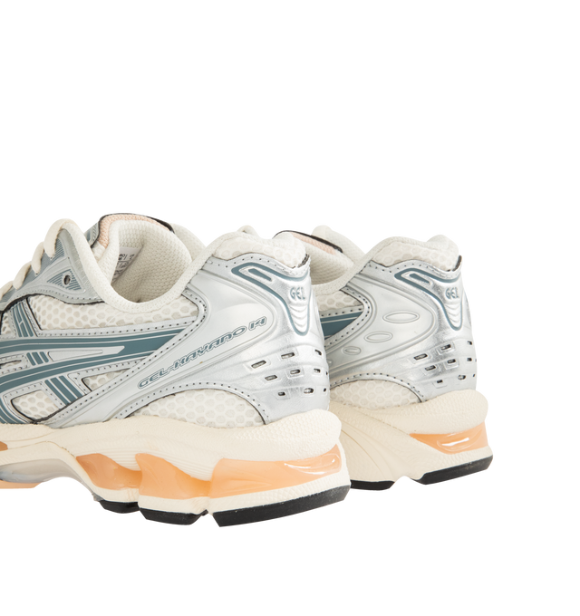 Image 3 of 5 - SILVER - Asics GEL-Kayano 14 Sneakers are lace-up style with rip-stop underlays, GEL cushioning, and TRUSSTIC support system. Unisex style in men's sizing. 