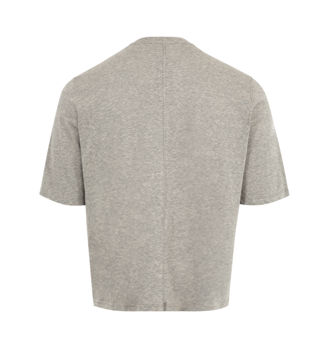 Image 2 of 2 - GREY - DRKSHDW Walrus T-shirt featuring crew neck, dropped shoulders, short sleeves, contrast side lace on the bottom, logo label on the bottom and straight hem. 100% cotton. Made in Italy. 