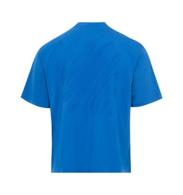 Image 2 of 2 - BLUE - OFF-WHITE Logo-Print Cotton-Jersey T-Shirt made from comfortable cotton-jersey and stamped with "OFF" logo in the center chest. 100% cotton. 