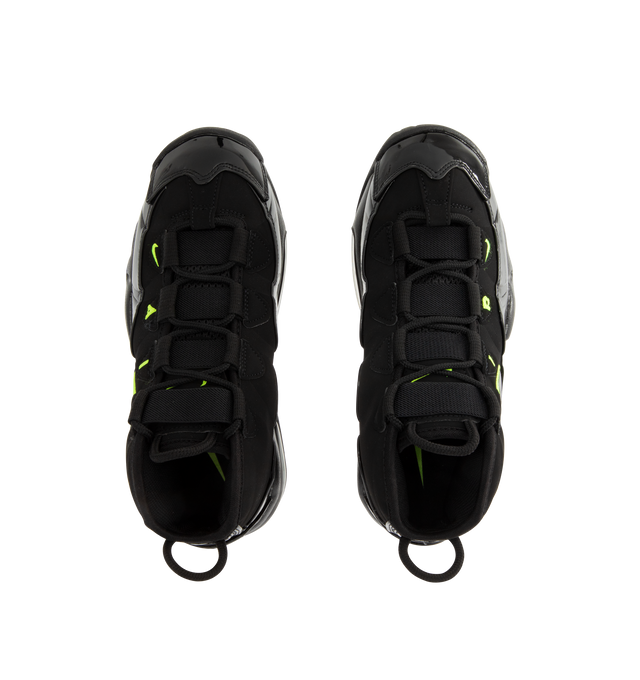 Image 5 of 5 - BLACK - NIKE Air Max Uptempo '95 Sneaker featuring a Max Air unit with lightweight cushioning and impact absorption, gilly lacing, a Phylon foam midsole, leather and synthetic upper, rubber outsole and pull tabs. 