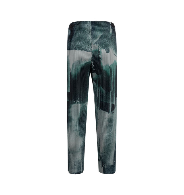 Image 2 of 3 - GREY - ISSEY MIYAKE Wind Walk Pant featuring straight leg, print throughout, pockets on both sides and a drawcord inside. 100% polyester. 