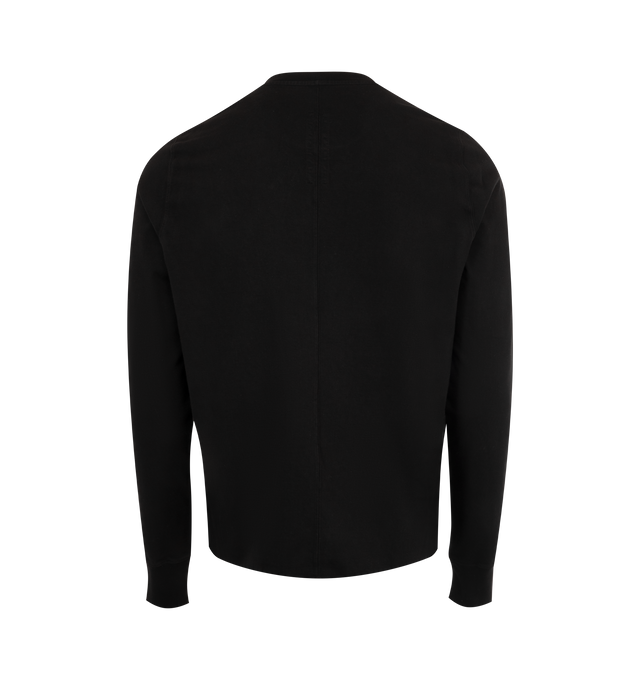 Image 2 of 2 - BLACK - Rick Owens DRKSHDW Crewneck Sweatshirt featuring rib-knit crewneck and cuffs, offset shoulder seams and central seam at back. 100% cotton. Made in Italy. 