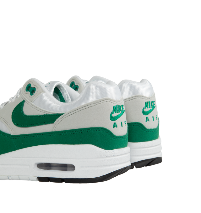 Image 3 of 5 - GREEN - NIKE Air Max 1 featuring mixed materials, visible Max Air unit, padded, low-cut collar, wavy mudguard and pill-shaped Nike Air window and rubber outsole. 