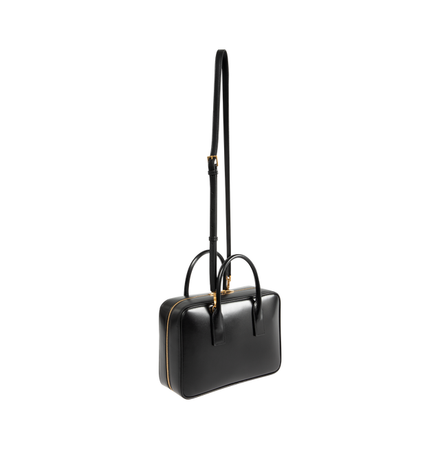 Image 2 of 3 - BLACK - SAINT LAURENT Sac De Jour featuring smooth leather, structured bag, top handles for hand carry, a wide double-zip opening, leather lining, bronze-tone hardware, zip closure, one zip pocket and one flat pocket. 9.8" x 7.5" x 3.5". Calfskin. Made in Italy. 