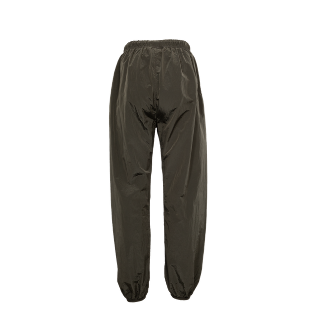 BLACK - FEAR OF GOD ESSENTIALS Nylon Track Pants featuring drawstring at elasticized waistband, rubberized logo patch at front, two-pocket styling, zip vent at elasticized cuffs and fully lined. 100% nylon. Lining: 100% polyester. Made in China.