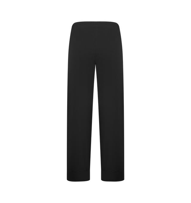 Image 2 of 3 - BLACK - THE ROW Delano Pant featuring relaxed low-rise pant in washed heavyweight cotton poplin with straight cuffed leg, drawstring waist and side seam pockets. 100% cotton. Made in Italy. 