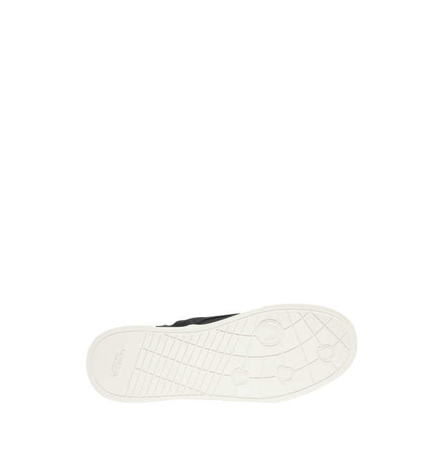 Image 4 of 5 - BLUE - Moncler Men's Vera Leisure Sneakers featuring a denim textile upper, leather lining, lace-up and rubber sole. Sole height 2.4 cm. Made in Italy. 