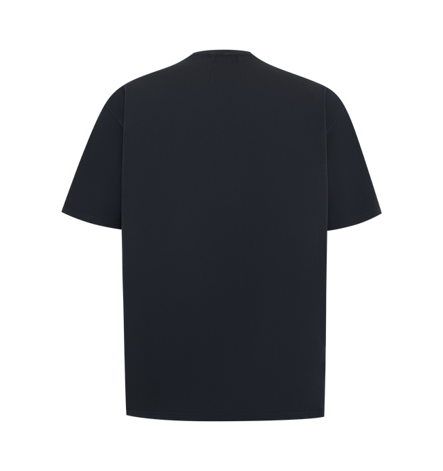 Image 2 of 2 - BLUE - Rhude Mens  T-Shirt is crafted from vintage-wash cotton jersey. Features a crew neck, short sleeves, custom fit, and Rhude Racing Crest graphics printed on the front chest and back. Main Material: 100% Cotton. Made in USA. 