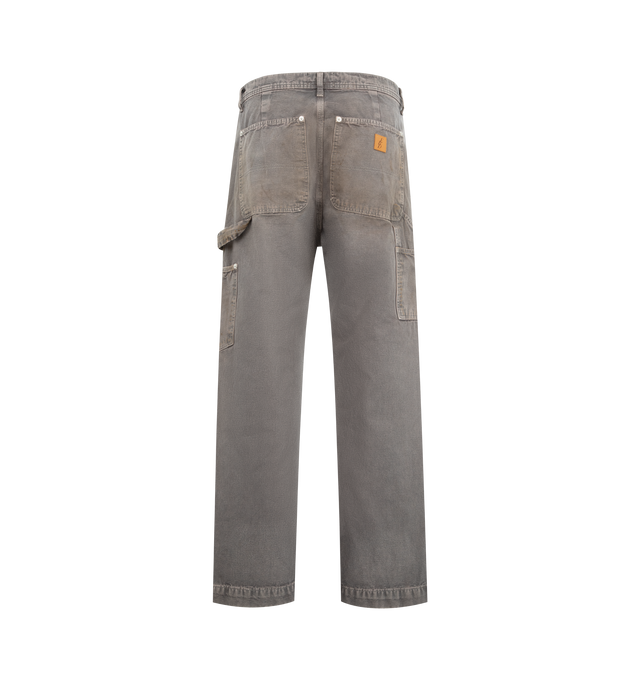 Image 2 of 3 - BROWN - ENFANTS RICHES DEPRIMES Flare Jeans featuring regular fit, zip and button closure, 5 pockets style, belt loops at waist, hammer loops and distressing throughout. Cotton.  