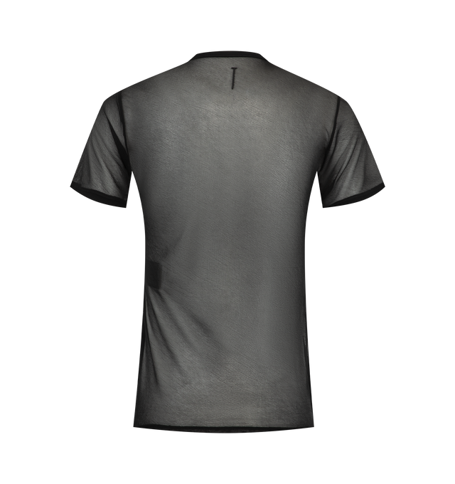 Image 2 of 2 - BLACK - Tom Ford Women's Light Crepe Jersey Boyfriend T-Shirt is crafted from lightweight transparent crepe jersey and features a relaxed boyfriend fit. Designed with a fluid drape and clean, versatile silhouette, this essential style reflects Tom Fords elevated approach to everyday wardrobe foundations. Main Material: Light Crepe Jersey. 