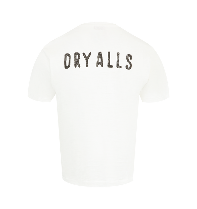 Image 2 of 2 - WHITE - HUMAN MADE Graphic T-shirt #14 featuring crewneck, double binder neck design, short sleeves, rounded body with no seams, graphic logo print at front and back and straight hem. 100% cotton. Made in Japan.   