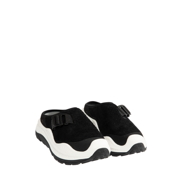 Image 2 of 5 - BLACK - HOKA Men's Ora Primo EXT Shoe featuring a suede upper, G-hook closure that cinches down reflective webbing, scratch rubber toe and heel details, metal hardware, neoprene collar lining and dual-layer EVA midsole. Imported. 
