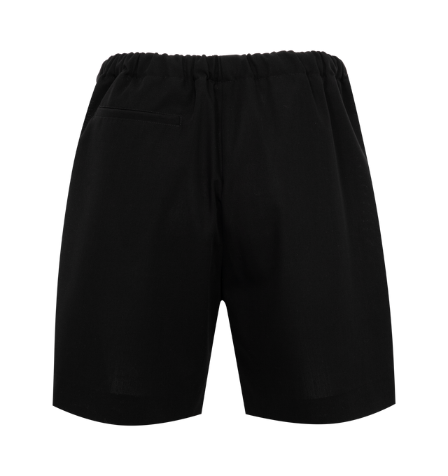 Image 2 of 3 - BLACK - SECOND LAYER Baggy Shorts featuring relaxed fit, elasticated waistband with drawcord and dual side pockets. 