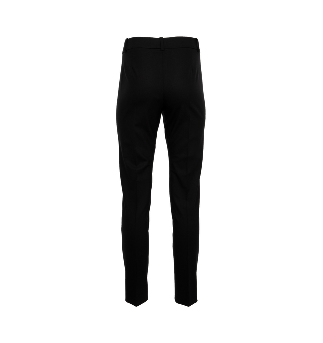 Image 2 of 4 - BLACK - NILI LOTAN LINO SKINNY PANT featuring flat front mid-rise skinny leg pant, zip closure at ankle, waistband, back darts, belt loops, zip fly and hook-and-bar closure. 95% virgin wool, 5% elastane.  