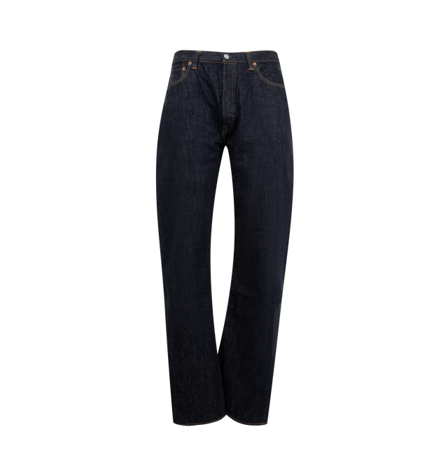 Image 1 of 3 - BLUE - Full Count 0105XX Wide Denim  have a wide silhouette. 100% Zimbabwean cotton. Made in Japan.  