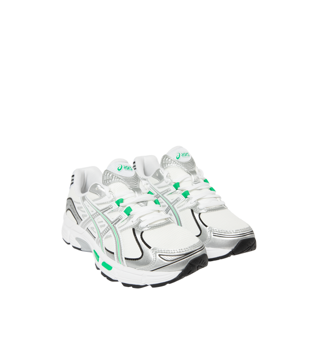Image 2 of 5 - WHITE - Asics Men's GEL-STRATUS MC Sneakers feature an air mesh upper with synthetic leather overlays for breathable comfort, durability, and a technical-inspired look. Drawing from the brand's 2010s running heritage, these lifestyle sneakers combine rearfoot GEL technology with a cushioned midsole for enhanced shock absorption and everyday comfort. Main Material: Synthetic Leather and Mesh. Sole: Rubber.  