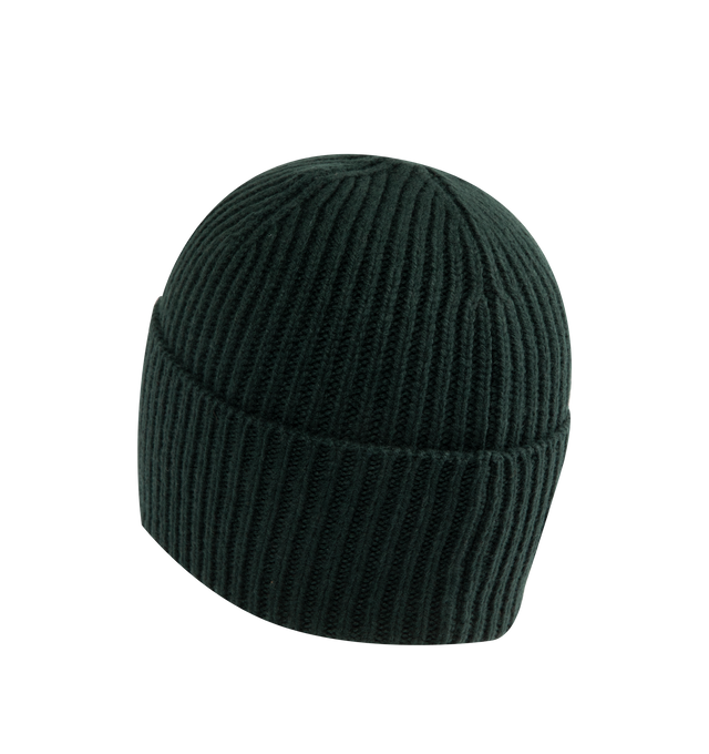 Image 2 of 2 - GREEN - SACAI X CARHARTT WIP Logo-Patch Wool-Blend Beanie featuring folded brim, brand appliqu at front and ribbed knit. 80% wool, 20% nylon. 