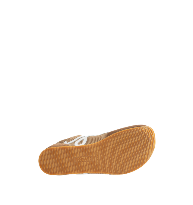 Image 4 of 5 - BROWN - LOEWE Ballet Runner 2.0 in suede and mesh featuring an asymmetrical toe shape, a sock-like internal structure, a lightweight rubber outsole that extends to the toecap, 20mm heel, L monogram at the side, embossed Anagram on the tongue and injected rubber LOEWE on the heel tab. Suede/mesh. Made in Italy. 