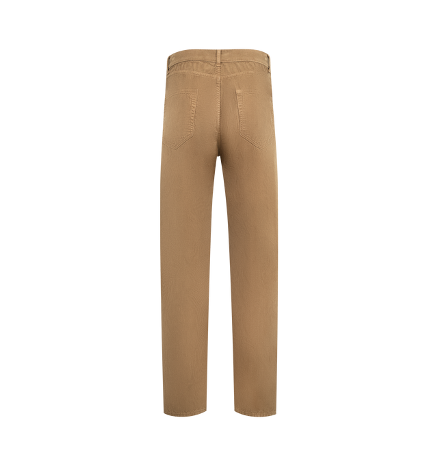 Image 2 of 3 - BROWN - THE ROW Rossen Jean featuring low-rise jean in cotton denim with straight leg, tonal topstitching and classic 5-pocket construction. 100% cotton. Made in Italy. 