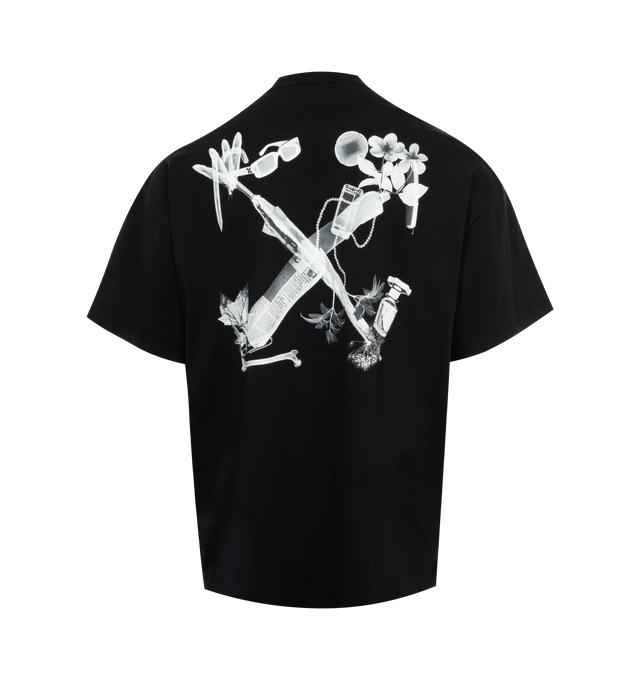 Image 2 of 2 - BLACK - OFF-WHITE Cotton Scan Print T-Shirt with short sleeves. 100% cotton. 