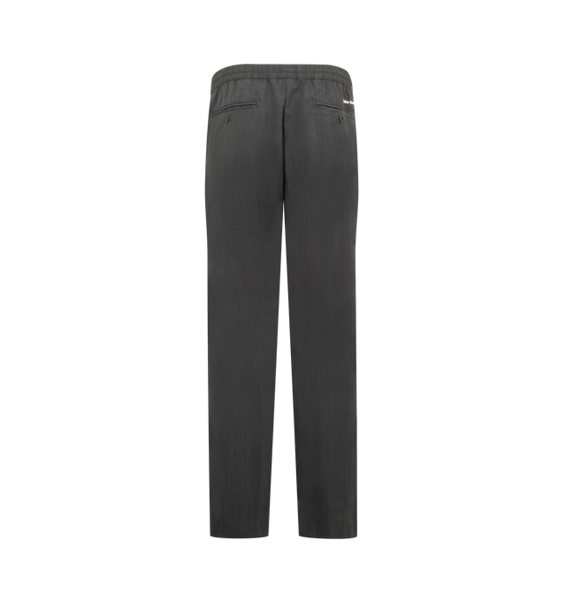 Image 2 of 4 - GREY - ADIDAS X WALES BONNER Wool Pant featuring tapered-leg track pants decorated with adidas' signature 3-Stripes on both sides, the Wales Bonner logo embroidered at the back, elasticized waistband, side slip pockets, back button-through welt pocket and pulls on. 50% wool, 50% polyester. 