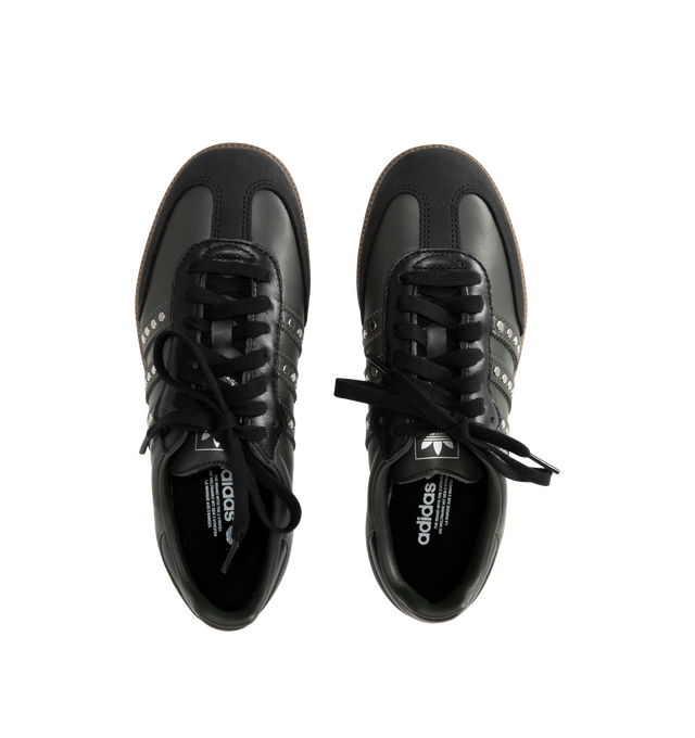 Image 5 of 5 - BLACK - ADIDAS Samba OG Sneaker featuring regular fit, lace closure, leather upper, studded three stripes and rubber outsole. 