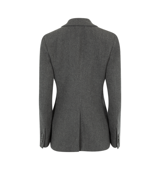 Image 2 of 2 - GREY - GABRIELA HEARST Leiva Blazer featuring single-breasted,  slim fitted waist, dual pockets and pick-stitch detail. 50% cashmere, 50% virgin wool. 