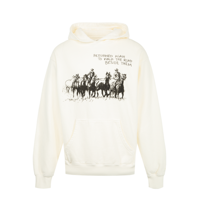 Image 1 of 2 - CREAM - One Of These Days Men's Return Again Hooded Sweatshirt is crafted from USA-knit fabric and features a premium hooded silhouette designed for everyday wear. Cut and sewn in the USA, the sweatshirt is pre-shrunk for a consistent fit from the first wear. Main Material: USA-knit fabric. Features: hooded construction, pre-shrunk finish. Made in the USA. 