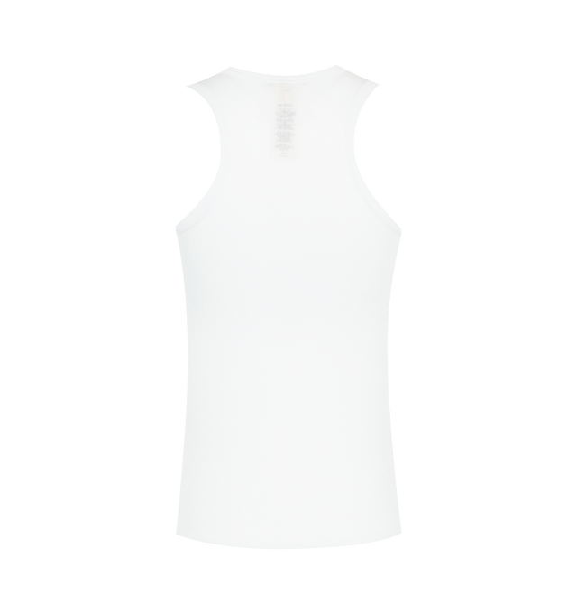 Image 2 of 2 - WHITE - THE ROW Cendrea Tank Top featuring racerback tank top in ribbed jersey with slim fit, round neckline and seamless construction. 100% cotton. Made in Italy. 