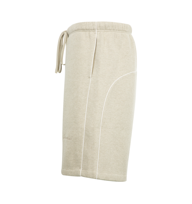 Image 3 of 3 - NEUTRAL - FEAR OF GOD Basketball Jersey Shorts featuring side pockets, elastic waistband with drawstring and logo details. 80% cotton, 20% polyester. 
