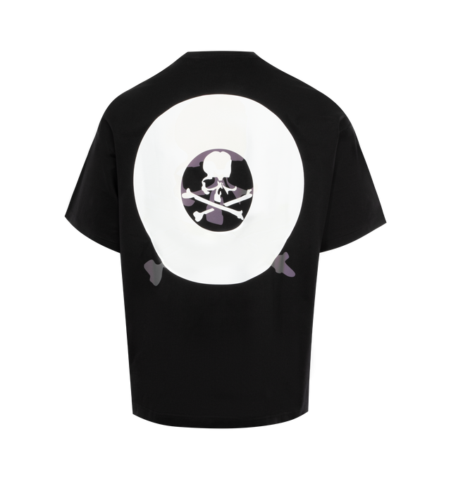 Image 2 of 2 - BLACK - MASTERMIND JAPAN Logo T-Shirt featuring logo print to the front, graphic print on back, crew neck, short sleeves and straight hem. 100% cotton.  