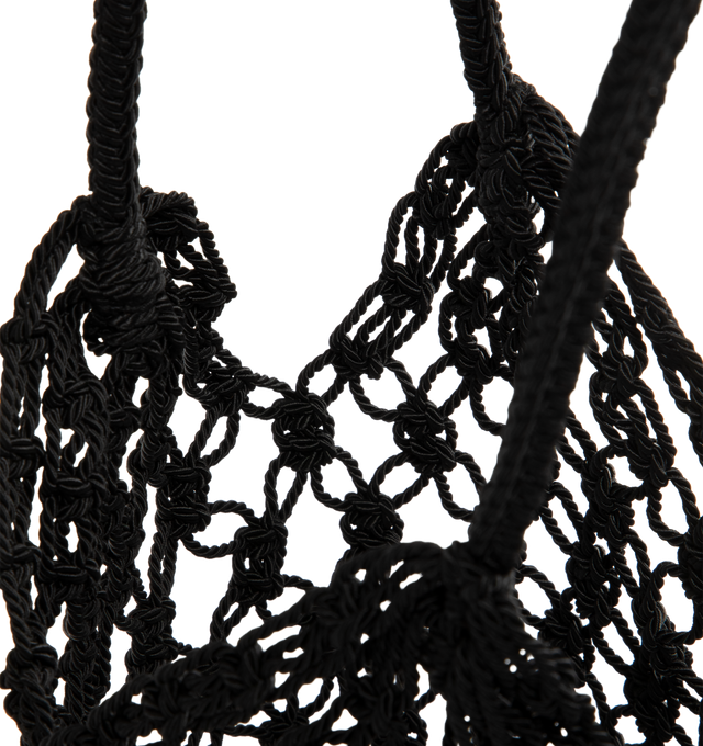 Image 3 of 3 - BLACK - SAINT LAURENT Crochet Hobo Bag featuring a strap for shoulder carry, open weave and bronze-tone hardware. Acetate, acrylic, brass. Made in Italy. 