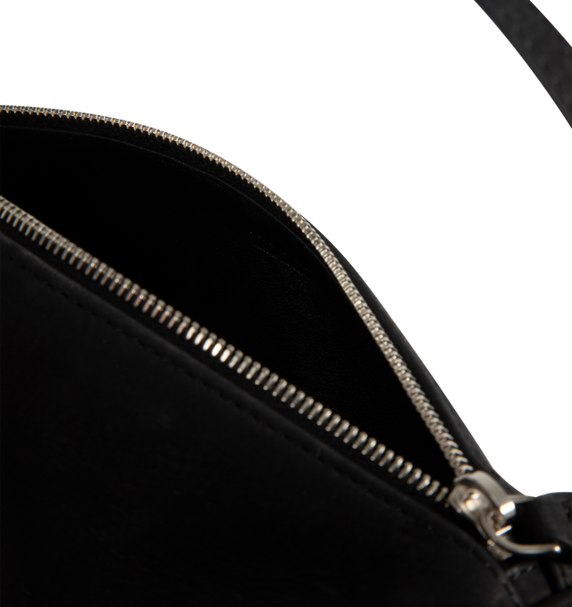 Image 3 of 3 - BLACK - THE ROW 90's Bag in Leather featuring top handle bag in finely grained calfskin leather with softly rounded edges, leather piping and adjustable slim leather strap. 7.7 x 4.5 x 3 in. 100% calfskin leather. Made in Italy. 