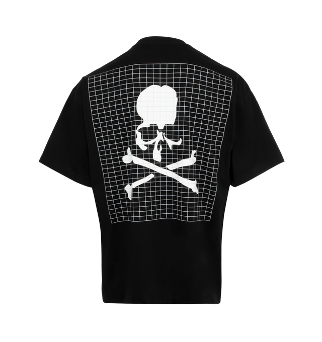 Image 2 of 2 - BLACK - MASTERMIND JAPAN Logo Grid T-shirt featuring rib-knit crewneck, logo printed at front and back and short sleeves. 100% cotton. Made in Japan. 