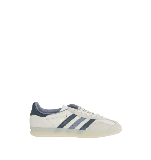 Image 1 of 5 - WHITE - ADIDAS Gazelle Indoor Sneaker featuring regular fit, lace closure, leather upper, leather lining and rubber outsole. 