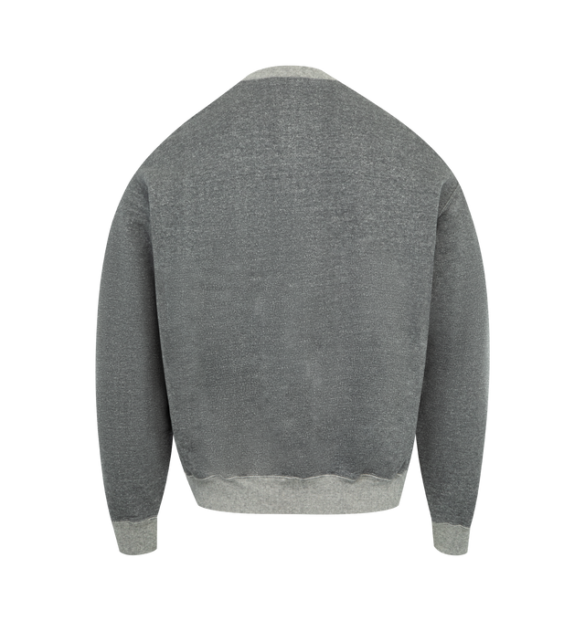 Image 2 of 2 - GREY - ORSLOW Front Zip Densely Knit Sweatshirt featuring a relaxed fit, zip-front closure, midweight cotton fleece jersey, rib-knit bomber style collar, a YKK zipper, hand pockets at the waist and ribbing at the cuffs and hem. 100% cotton. Made in Japan. 