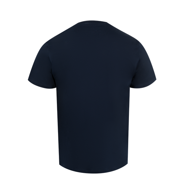 Image 2 of 2 - NAVY - LOEWE Anagram T-Shirt has a crew neck, signature Anagram logo, and short sleeves. 100% cotton. Made in Portugal.  