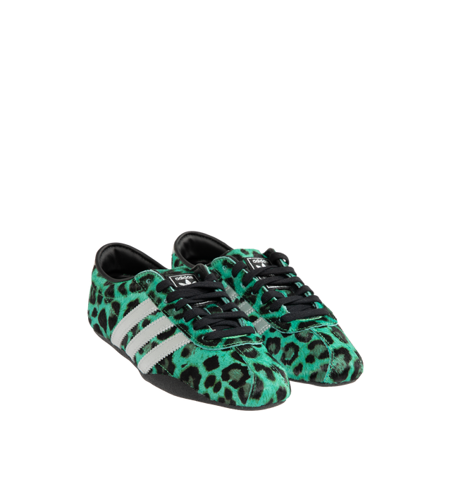 Image 2 of 5 - GREEN - ADIDAS Tokyo Sneaker featuring leather and synthetic upper, lacing system, textile and synthetic lining, rubber outsole and padded collar. 