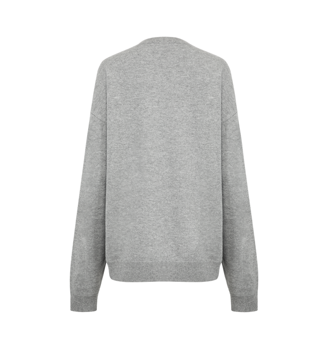 Image 2 of 2 - GREY - The Row Leora Sweatshirt in Cashmere Classic crewneck sweater in ultrafine cashmere with relaxed fit, looped terry interior, and ribbed neckline, cuffs, and hem.100% Cashmere. Made in Italy. 