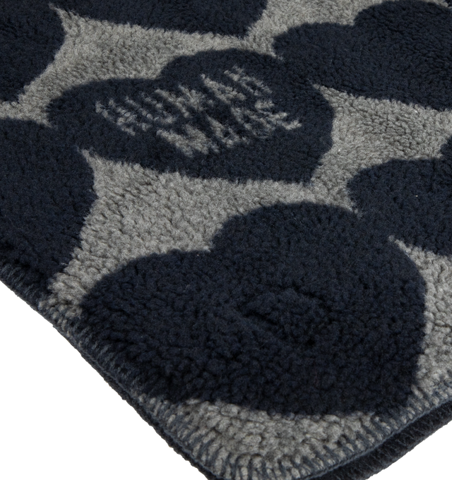 Image 2 of 3 - GREY - HUMAN MADE Heart Fleece Blanket featuring all-over heart motif pattern, fleece with bonded backing and snap buttons. 80  135cm. 100% polyester. 