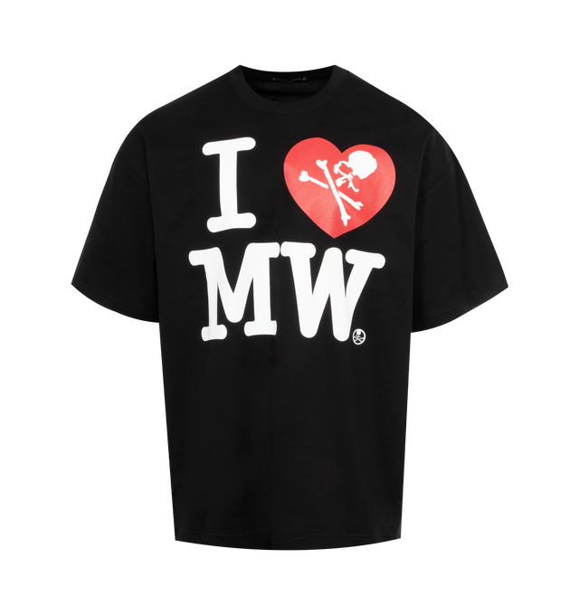 BLACK - MASTERMIND JAPAN I Heart MW T-Shirt featuring graphic print and logo to the front, crew neck, short sleeves and straight hem. 100% cotton. 
