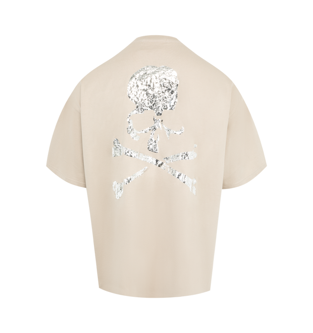 Image 2 of 2 - NEUTRAL - MASTERMIND JAPAN Mirror Logo Tee featuring regular fit, short sleeve, mirror logo on front, graphic on back and crew neck. 100% cotton.  