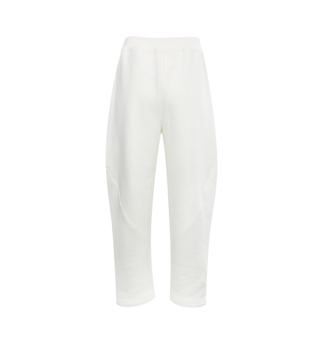 Image 2 of 3 - WHITE - THE ROW Koa Pant featuring low-waist, heavy French terry with tapered leg, elasticated waistband and washed finish for a worn-in feel. 97% cotton, 3% elastane. Made in Italy. 
