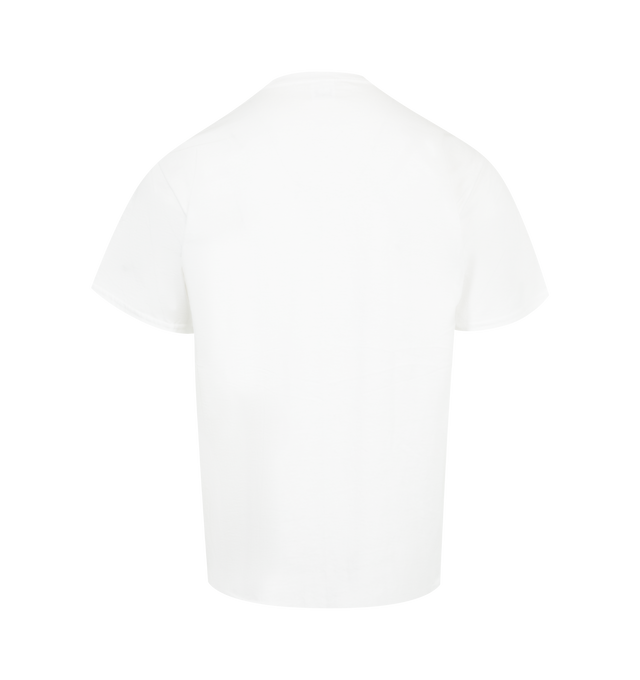 Image 2 of 2 - WHITE - NOAH Logo T-Shirt featuring rib knit crewneck, logo printed at front and short sleeves. 100% cotton. Made in United States. 